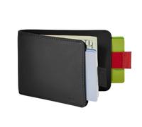 Distil Union Wally Bifold Slim Leather Wallets for Men - Money Clip, Credit Card Holder, Billfold (Ninja Black)