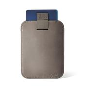 Distil Union Wally Sleeve | Premium Leather Slim Minimalist Wallet & RFID-Shielded Credit Card Holder | MagLock Security, Pull-Tab Access, Gray, Wally Sleeve