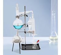 Distillation Apparatus Lab Glassware Kits 500ml/16.9OZ Essential Oil Distiller Kit with Flask Essential Oil Extraction Maker for School Distillation Glass Steam Distillation