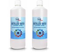 Distilled Water - 100% Ultra Pure Water (Blue) (1L) (Pack of 2)