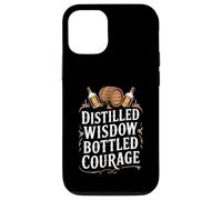 Distilled Wisdom Bottled Courage - Bourbon Quote Case for iPhone 12/12 Pro
