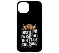 Distilled Wisdom Bottled Courage - Bourbon Quote Case for iPhone 15 Plus