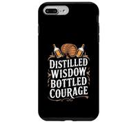 Distilled Wisdom Bottled Courage - Bourbon Quote Case for iPhone 7 Plus/8 Plus