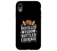 Distilled Wisdom Bottled Courage - Bourbon Quote Case for iPhone XR