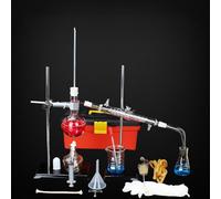 Distiller Set Distilling To Making Your Own Essential Oil, Moonshine, 3. Boro Alcohol Chemistry Lab Glassware Kit,Glass,Distillation Apparatus(250ML Kit)