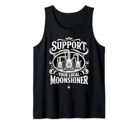Distilling Making Shiner Redneck Support Local Moonshine Tank Top