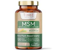 DistilPure MSM 1000mg - Plant-Derived Sulphur - 120 Capsules - UK Made