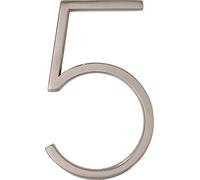 Distinctions 844705 Upgraded 5" Brushed Nickel Floating House Number 5