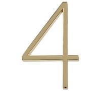 Distinctions by Hillman 843204 5-Inch Floating Mount House Polished Brass, Number 4
