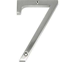 Distinctions by Hillman 843327 4-Inch Brushed Nickel Flush-Mount House Number 7, 1 Count (Pack of 1)