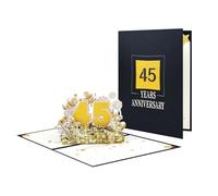 Distinctive 3D Anniversary Greeting Card Elegant Anniversary 3D Popup Paper Card for Couple Celebrating Love Marriage Birthday Popup