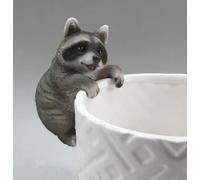 Distinctive Designs 5" Raccoon Pot Hanger - Raccoon Decor for Cabin, Mountain, Forest Decor for Home- Camping Decor for Home - Planter Accessory