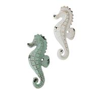 Distinctive Designs Cast Iron Seahorse Wall Hooks, Set of 2