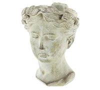 Distinctive Designs Greek/Roman Style Female Statue Head Cement Planter (Style 1)