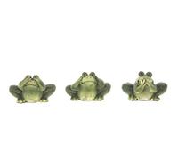 Distinctive Designs Set of 3 'See, Hear, Speak No Evil' Frog Figurines