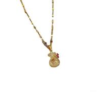 Distinctive Hollow Necklace with a Retro Fortune Shape for Everyday Elegance (pendant)