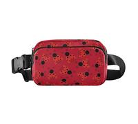 Distinctive Insect Ladybugs Pattern Art Stylish Waist Bag Fanny Pack for Women Men Large Capacity Bum Belt Bag with Adjustable Strap for Cycling Hiking Gym, Multicolor, One Size, Waistpack
