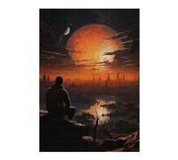 Distinctive Jigsaw Puzzle for Adults, Astronaut Lost on Planet, 300 PCS
