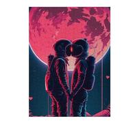 Distinctive Jigsaw Puzzle for Adults, Moonlit Kiss in Space, 500 PCS