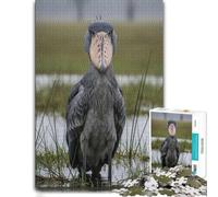 Distinctive Jigsaw Puzzle for Adults, Shoebill Stork in The Rain, 500 PCS