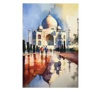 Distinctive Jigsaw Puzzle for Adults, Watercolor Taj Mahal, 1000 PCS | Puzzle for Adults: puzzle activity for spare time in spare time.