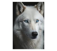 Distinctive Jigsaw Puzzle for Adults, White Wolf with Blue Eyes, 1000 PCS