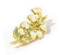 Distinctive Skull And Lilys Of The Valley Brooch Ornament For Art Lovers And Punk Fan Seek Unique Statement Pieces Themed Event Brooch