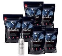 Distinctive Washing Powder - Opulence of Amber & Sandalwood Scent, Biological Laundry Detergent Powder, Colour-Safe, Made in the UK, (6 Pack) 120-240 Loads + Matching 200ml Fabric Fragrance