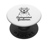 Distinguished Gentleman Dog Bowtie Glasses Labrador Dog Mom PopSockets Adhesive PopGrip