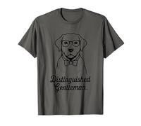 Distinguished Gentleman Dog Bowtie Glasses Labrador Dog Mom T-Shirt