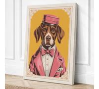 Distinguished Gentleman Dog Canvas Wall Art Print 18x12 Inch (46 x 30 cm)