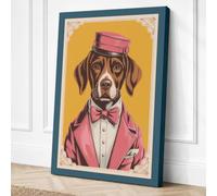 Distinguished Gentleman Dog Canvas Wall Art Print 18x12 Inch (46 x 30 cm)