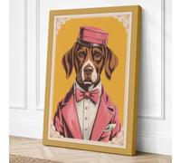 Distinguished Gentleman Dog Canvas Wall Art Print 36x24 Inch (91 x 61 cm)