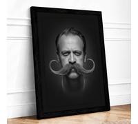 Distinguished Gentleman Vintage Framed Wall Art Print A1 (84.1×59.4cm) Black, Wall Decor for Living Room, Bedroom, Office & Home, Ready to Hang, Art Gift