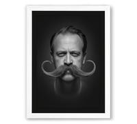 Distinguished Gentleman Vintage Framed Wall Art Print A1 (84.1×59.4cm) White, Wall Decor for Living Room, Bedroom, Office & Home, Ready to Hang, Art Gift