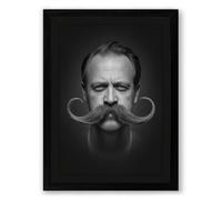 Distinguished Gentleman Vintage Framed Wall Art Print A3 (42×29.7cm) Black, Wall Decor for Living Room, Bedroom, Office & Home, Ready to Hang, Art Gift