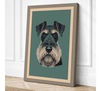Distinguished Schnauzer Canvas Wall Art Print 18x12 Inch (46 x 30 cm)