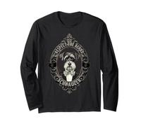 Distinguished Schnauzer Vintage Bearded Gentleman Long Sleeve T-Shirt