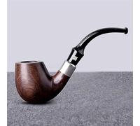 Distinguished Solid Wood Smoking Pipe Men's European Style Detachable Cigar Pipe Hand Carved for All Smokers Gifts