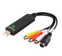 Distorris VHS to Digital Converter 1080P USB Video Capture Card RCA to USB 2.0 Video Converter, Convert VHS Mini DV VCR Hi8 DVD to Digital Audio Converters for PC TV MAC/Windows/Vista