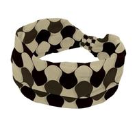 Distorted Checker Board Pattern Wide Headband, Headbands for Women, Non Slip Turban Head Wraps, Elastic Sweat Yoga Workout Hairband Soft Hairwrap Bandana