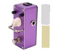 Distortion Effects Pedal, Single Block Electric Guitar Effect, Purple, True Bypass, 3 Button Control - Durable Metal Build, Sensitive Adjustments, Ideal for Guitar Players and