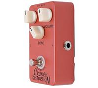 Distortion Pedal Dark Red Metal, Classic British Rock Guitar Effect Pedal, True Bypass - Compact Durable Design, Transparent Tones, Ideal for Musicians and Live Performances