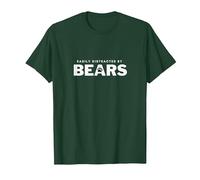 Distracted by Bears Papa Daddy Chub Chaser Gay Pride T-Shirt T-Shirt, Men, Dark Green, X-Large
