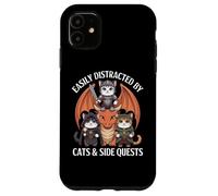 Distracted by Cats and Side Quests Cat Kight Dragon Girl Boy Case for iPhone 11