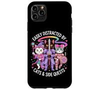 Distracted By Cats And Side Quests Cute Hero Cats Geek Girls Case for iPhone 11 Pro Max