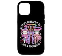 Distracted By Cats And Side Quests Cute Hero Cats Geek Girls Case for iPhone 12/12 Pro
