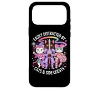 Distracted By Cats And Side Quests Cute Hero Cats Geek Girls Case for iPhone 17 Pro Max