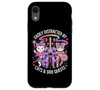 Distracted By Cats And Side Quests Cute Hero Cats Geek Girls Case for iPhone XR