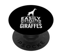 Distracted By Giraffes Funny Giraffe PopSockets Adhesive PopGrip